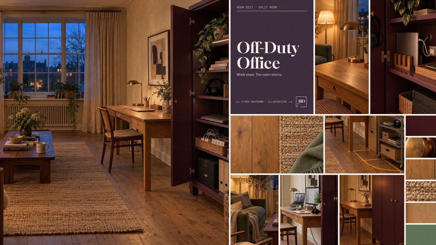 Moodboard for Off-Duty Office. Concept visual.