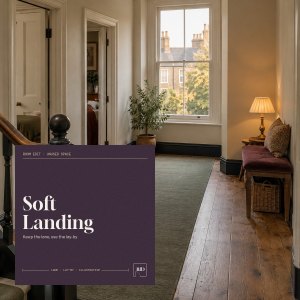 Soft Landing title card over a concept visual of the room.