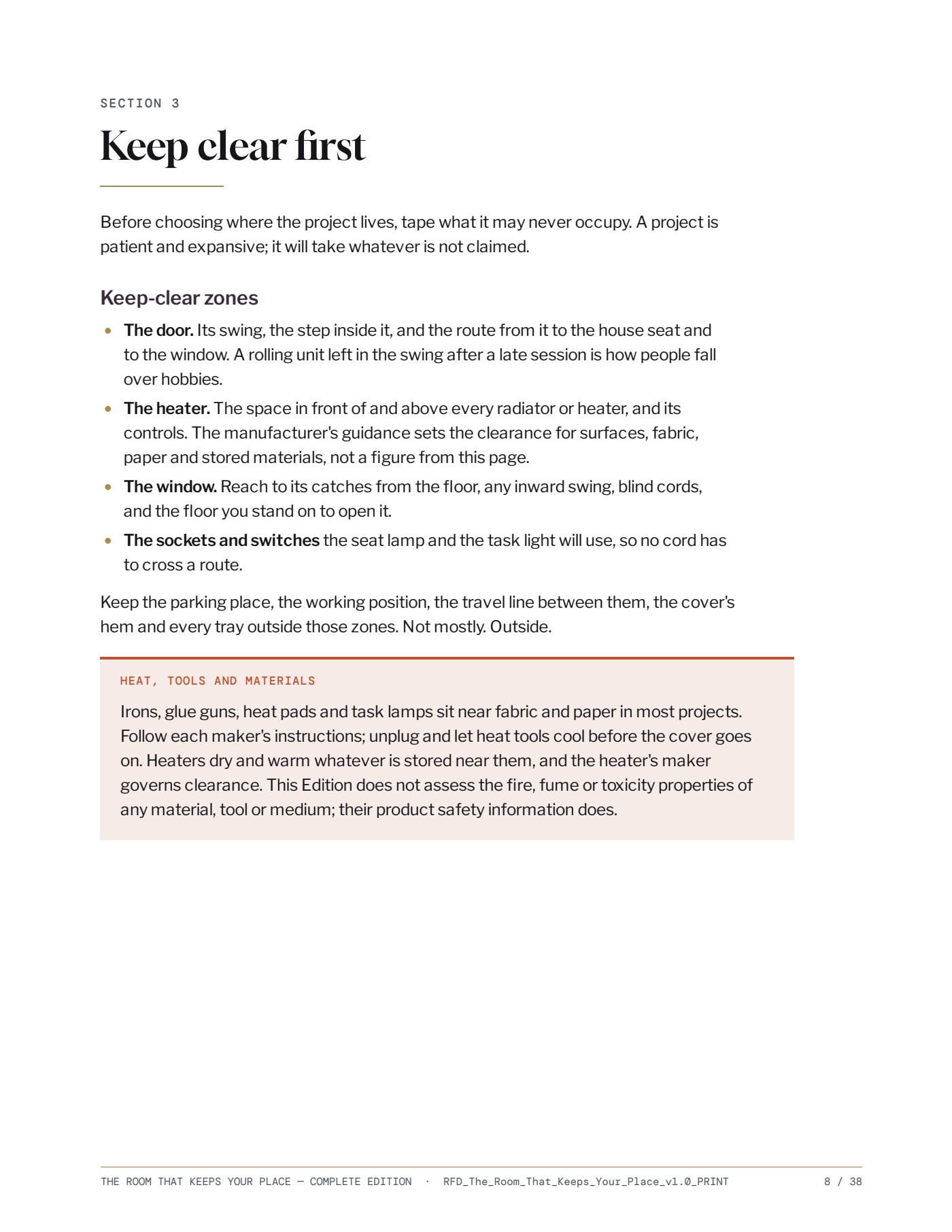 Page from the The Room That Keeps Your Place Complete Edition: inside the Edition (1 of 4).