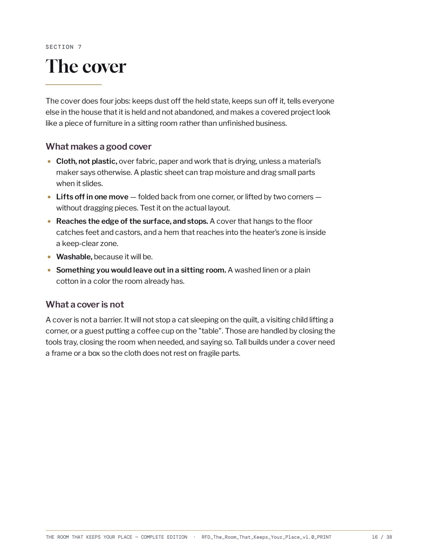 Page from the The Room That Keeps Your Place Complete Edition: inside the Edition (2 of 4).